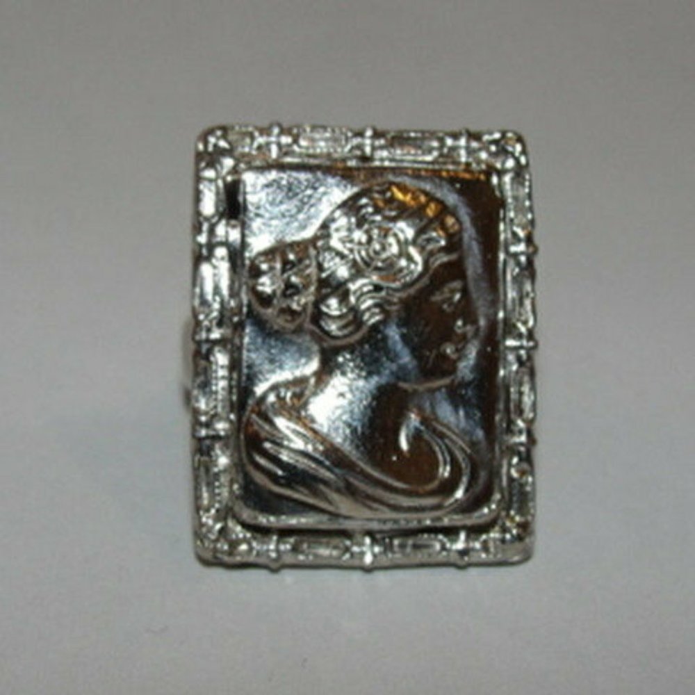 Sterling Silver Rectangular Georgian Inspired Came - image 1